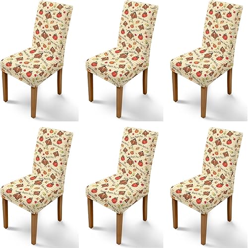 Miniatura 49 de Rnyleeg Fall Autumn Seat Covers for Dining Chairs Set of 4 Sunflower Themed Stretch Dining Chair Covers Soft Comfy Chair Slipcovers for Cocktail
