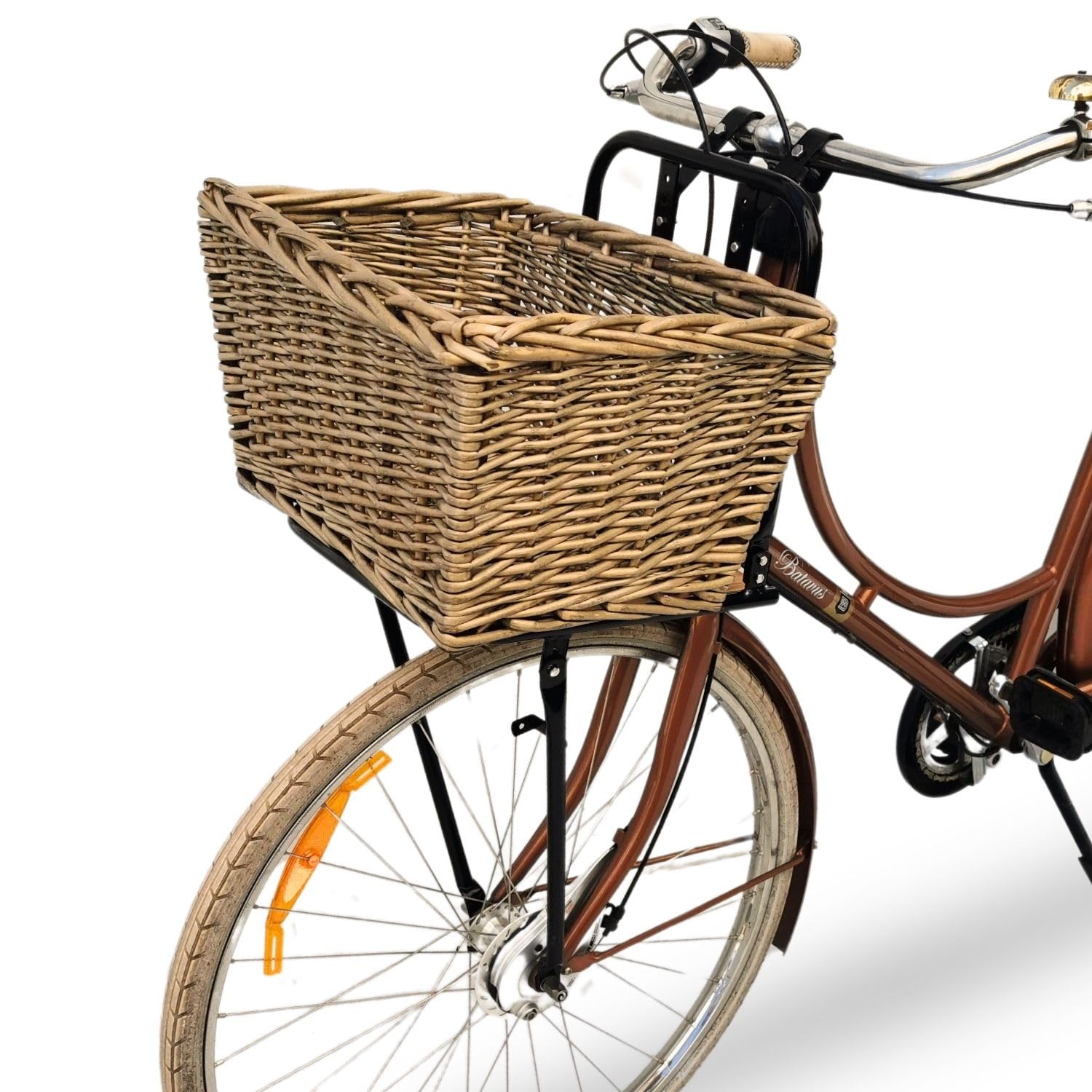 Frontgepäckträger Fahrrad + Korb | Gepäckträger Vorderrad | Gepäckhalter Hollandrad | Front Loader