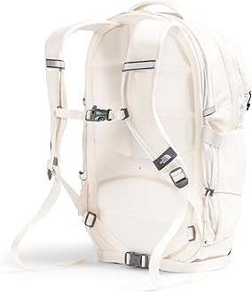 The North Face Women's Borealis Commuter Laptop Backpack - Everyday Travel Bag, 16" Laptop Sleeve, Reflective Details, Gardenia White/TNF Black-NPF, One Size