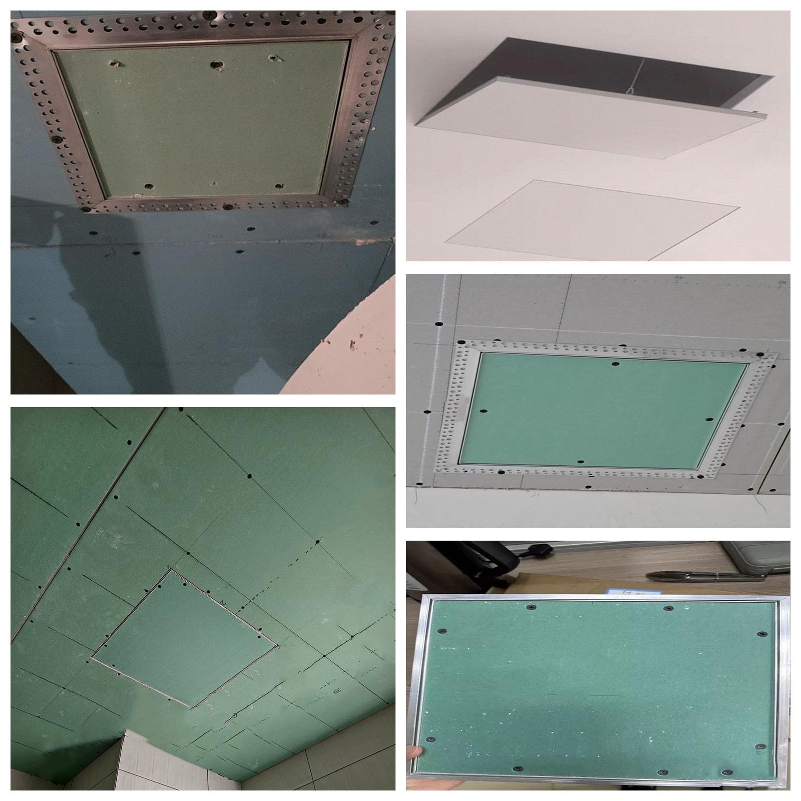 Pogrubiona płyta gipsowo-kartonowa panel dostępu ukryte drzwi inspekcyjne sufitowe otwór wciskany idealny do centrów handlowych rozmiar 15 x 60 cm