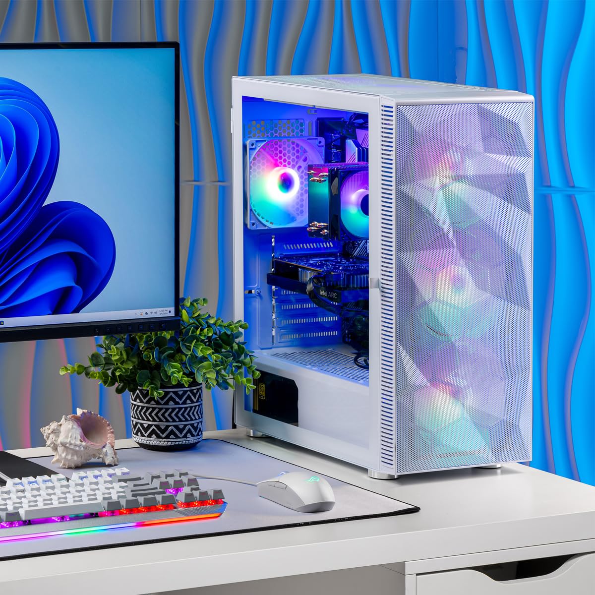 Skytech Gaming Storm Gaming PC AMD Ryzen 5 5500 3.6GHz, NVIDIA RTX 5060 Ti 8GB VRAM, SSD NVMe de 1 TB, 16GB DDR4 RAM 3200, 650 W Gold PSU, Wi-Fi 5, Windows 11, Ordenador