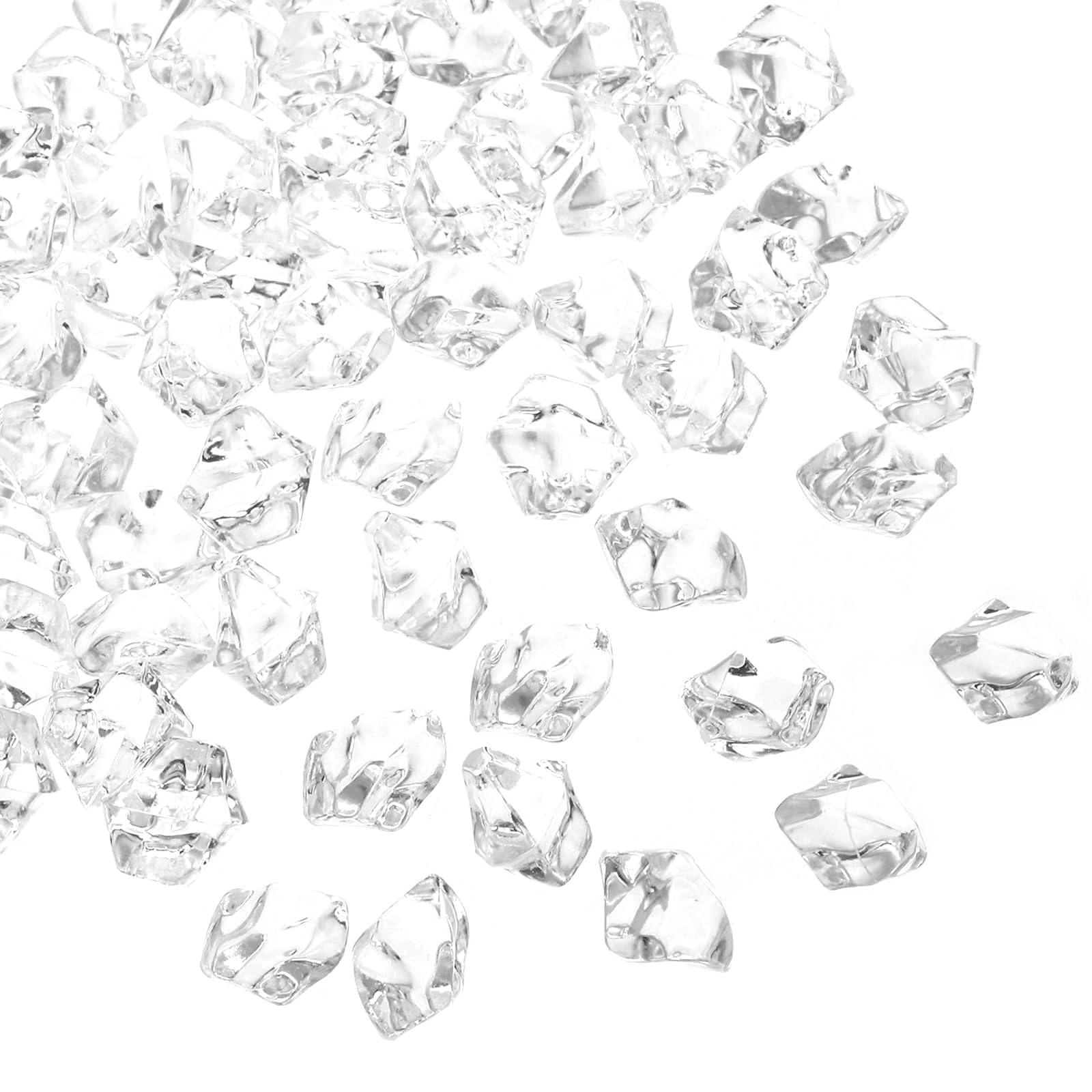 QUARKZMAN 800pz Pietre di Ghiaccio Finto, Cristalli Trasparenti in Acrilico, Gemme, Ghiaccio Tritato Sfavillante Diamanti Finti per Riempitivi Vasi, Decorazioni Tavolo, Feste