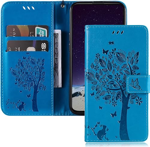 Funda compatible con Motorola Moto E20, Moto E30, Moto E40 Wallet Funda para teléfono con soporte para tarjetas, funda de piel sintética de lujo