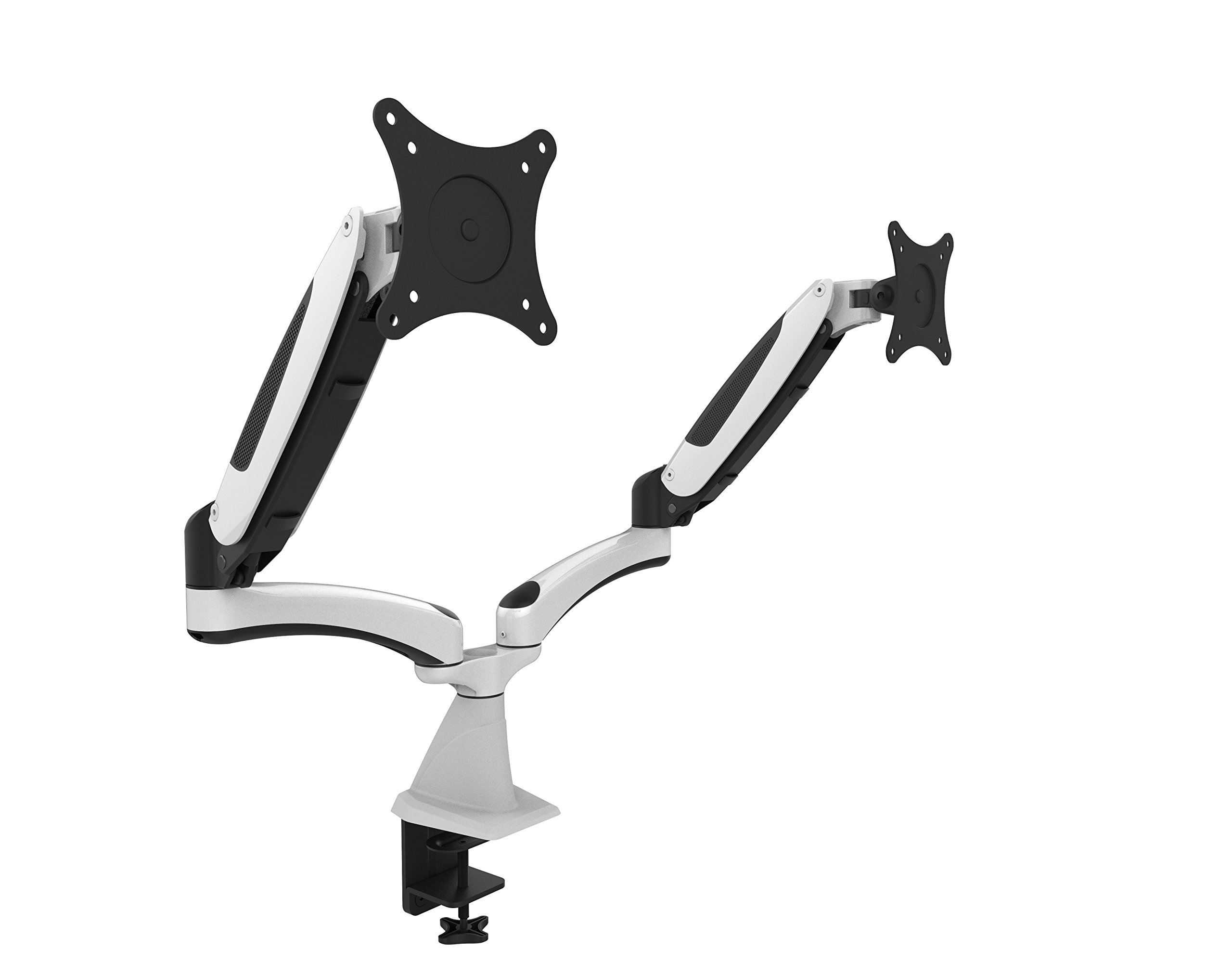 HFTEKMonitor Holder Table Mount for 2 Screens from 15 to 27 Inches with VESA 75/100 (HF124GW)