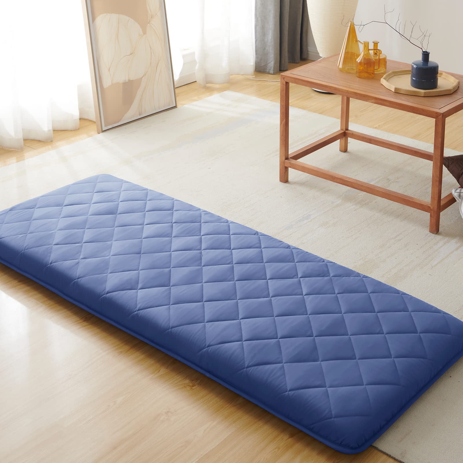 ネイビー 6つ折りゴロ寝マット 抗菌防臭加工 楽天市場】≪楽天1位≫ ごろ寝マット 折りたたみ 大人 カバー
