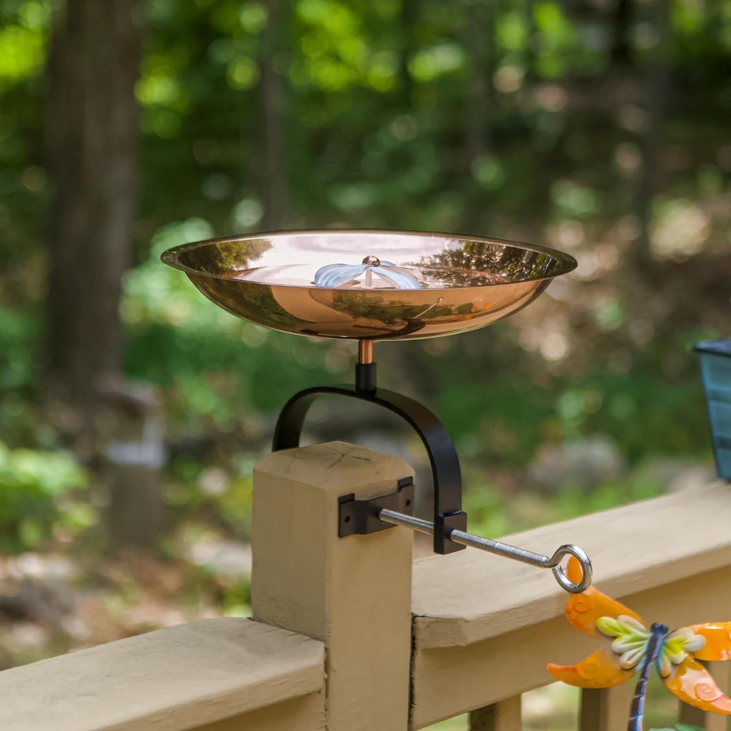 Dogwood Birdbath- Over Rail Bracket