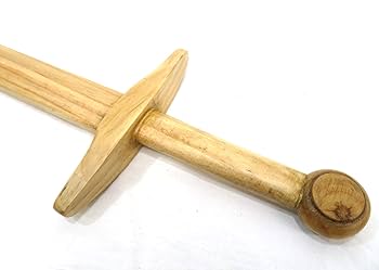 Amazon | 中世 木製 プリアメントロングソード 木剣 片手剣 練習