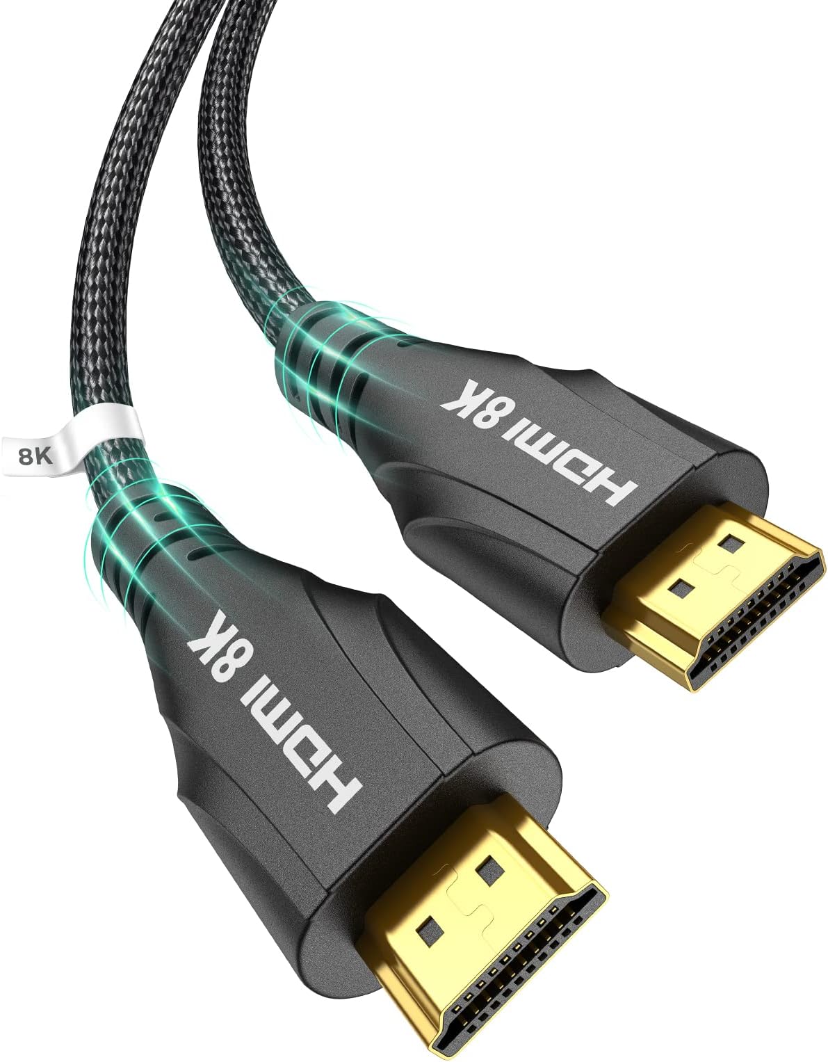 Cratree HDMI 2.1 Cable Short - 8K Ultra High Speed HDMI Cable 1.5FT/0.5M,48Gbps,4K 120hz,8K 60hz,Braided,eARC - Compatible for HDTV,PS5,PS4,Xbox,Blu-ray
