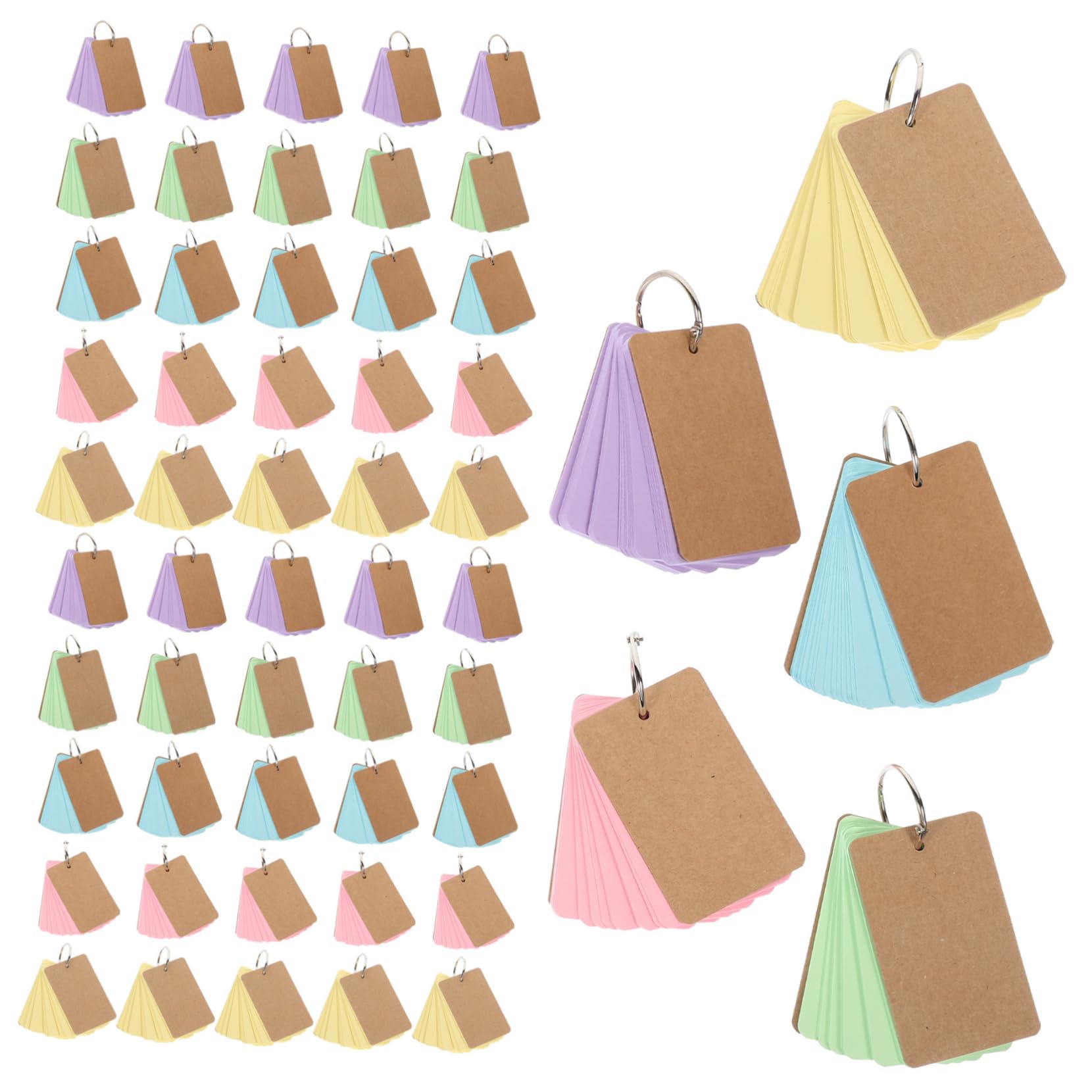 PACKOVE 4 Stück 5 Karteikarten zum Lernen leere Karten Flash- leere papierkarte e Memo-Karte Speicher Flashcards Speicher DIY- Kartei Kartei Kraftkarton