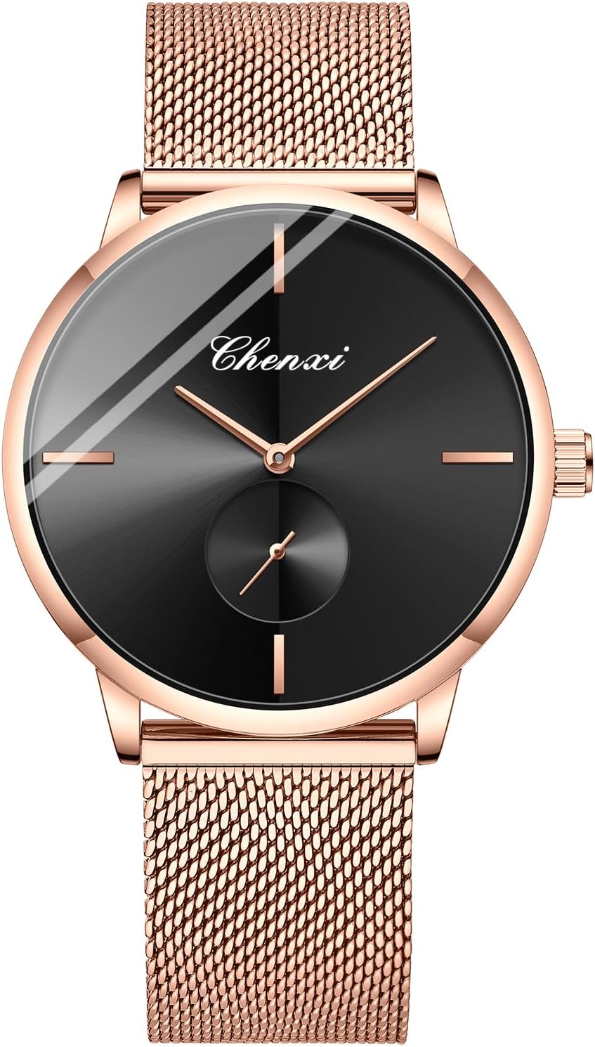 MASTOP Couple Watches Men and Women Pair Quartz Watches Casual Stainless Steel Mesh Strap Fashion Watches