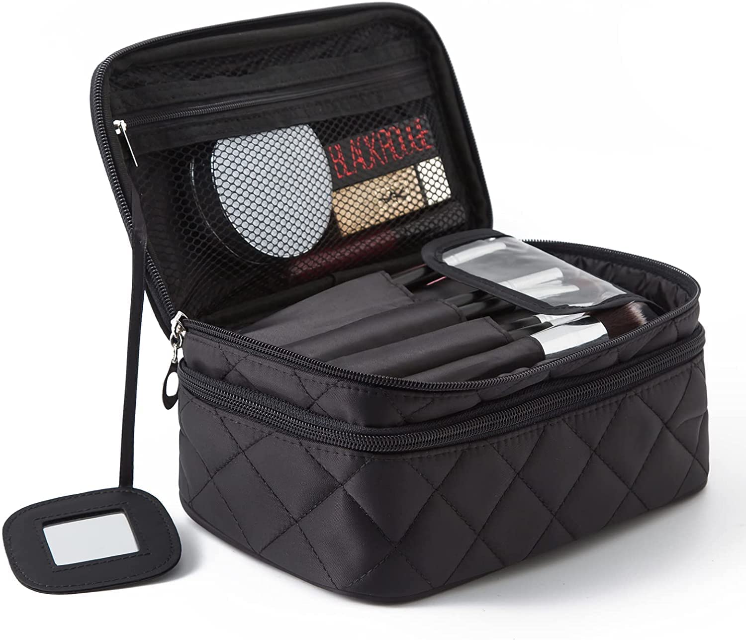 Waterproof Makeup Pouch Multipurpose Travel Toiletry Kit and Bag Makeup Organizer Case Pouch with Small Mirror, Cosmetic Bag Makeup Organizer Bag for Home Organizer Vanity Bag-picture-10