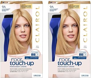 Clairol Root Touch-Up Permanent Hair Color Creme, 9A Light Ash Blonde, 2 Count