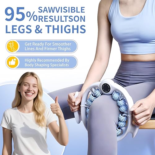 Miniatura 3 de Rodillo de masaje contra la celulitis para piernas, herramienta de masaje anticelulitis para piernas, muslos, brazos con asas desmontables,