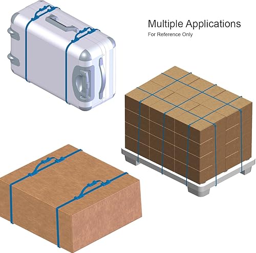 Miniatura 4 de Bridas de nailon para atar carga de equipaje, rollo de cable ultra largo de 26.2 ft con conectores, sin tijeras, 1 unidadpaquete