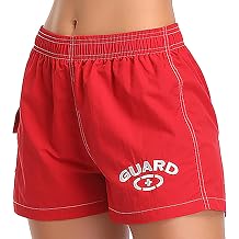 Adoretex Womens Guard Athletic Quick Dry Swim Board Shorts, 3" Inseam Lightweight Elastic Waistband Board Shorts