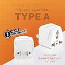 Hi-Plasst (Pack of 1) US Travel Adapter - Type A Plug Adapter for USA, Canada, Mexico, Japan, Thailand, Philippines - India to USA Converter, 2 Pin Plug Adapter gallery image