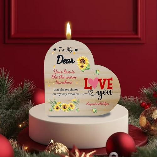 WOCOCN Custom Candles Personalized, Customized Exclusive Your Wooden Candlestick Holders,