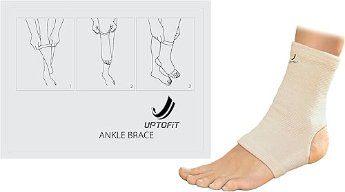 Miniatura 7 de UptoFit Tobillera de compresión de cobre para mujer, ligera, transpirable, soporte para pie y tobillo en fascitis plantar, tendón de Aquiles y