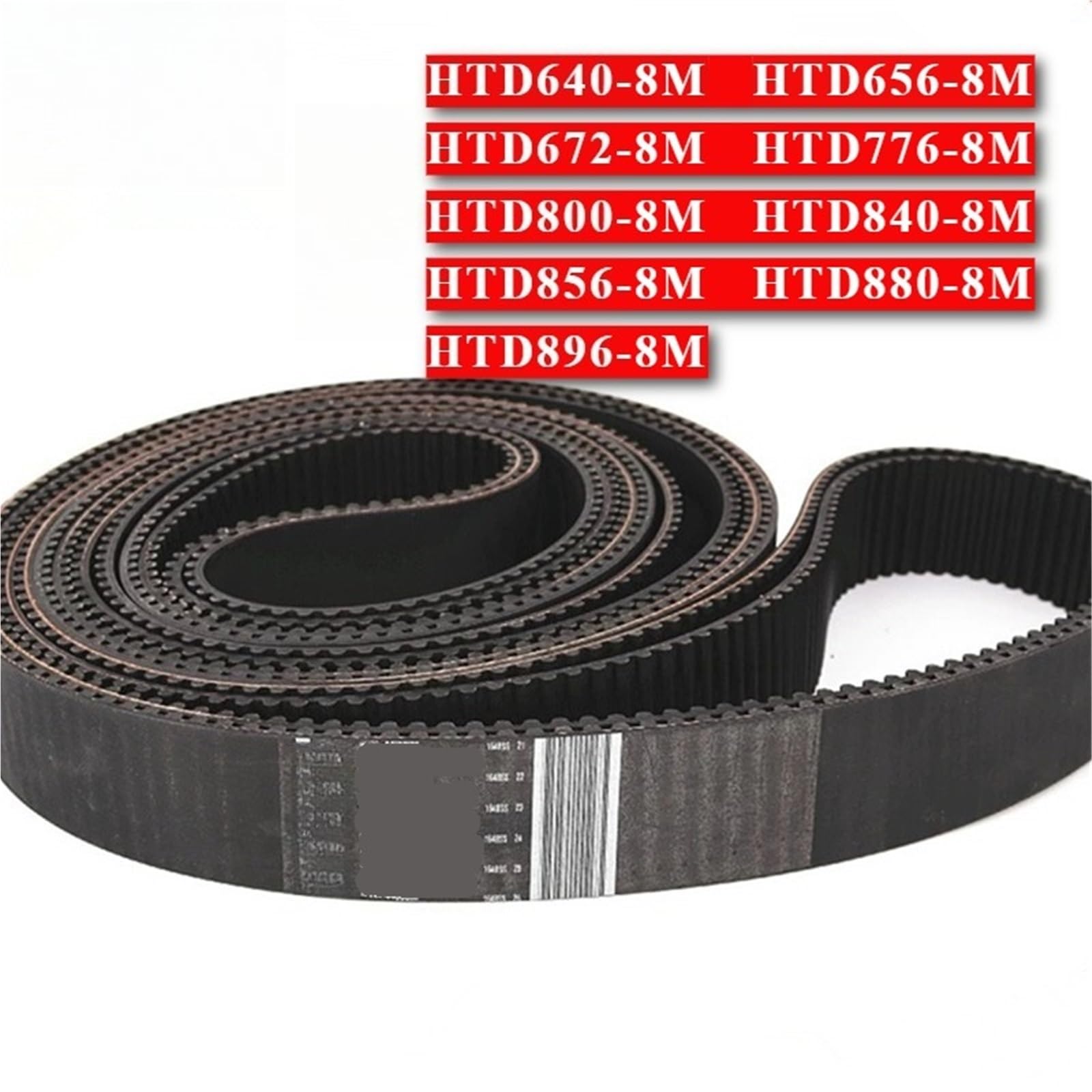 HTD640-8M 656-8M 672-8M 776-8M 800-8M 840-8M 856-8M 880-8M 896-8M PowerGrip HTD cinturones herramientas impresora 3d correa de distribución dentada(25mm,HTD800-8M)