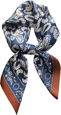 Head Bandanas Scarf for Women Silk Satin Hair Scarf Lightweight Vintage Fashion Square Neck Scarves Gift