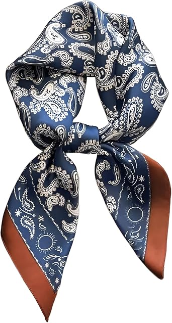 Head Bandanas Scarf for Women Silk Satin Hair Scarf Lightweight Vintage Fashion Square Neck Scarves Gift