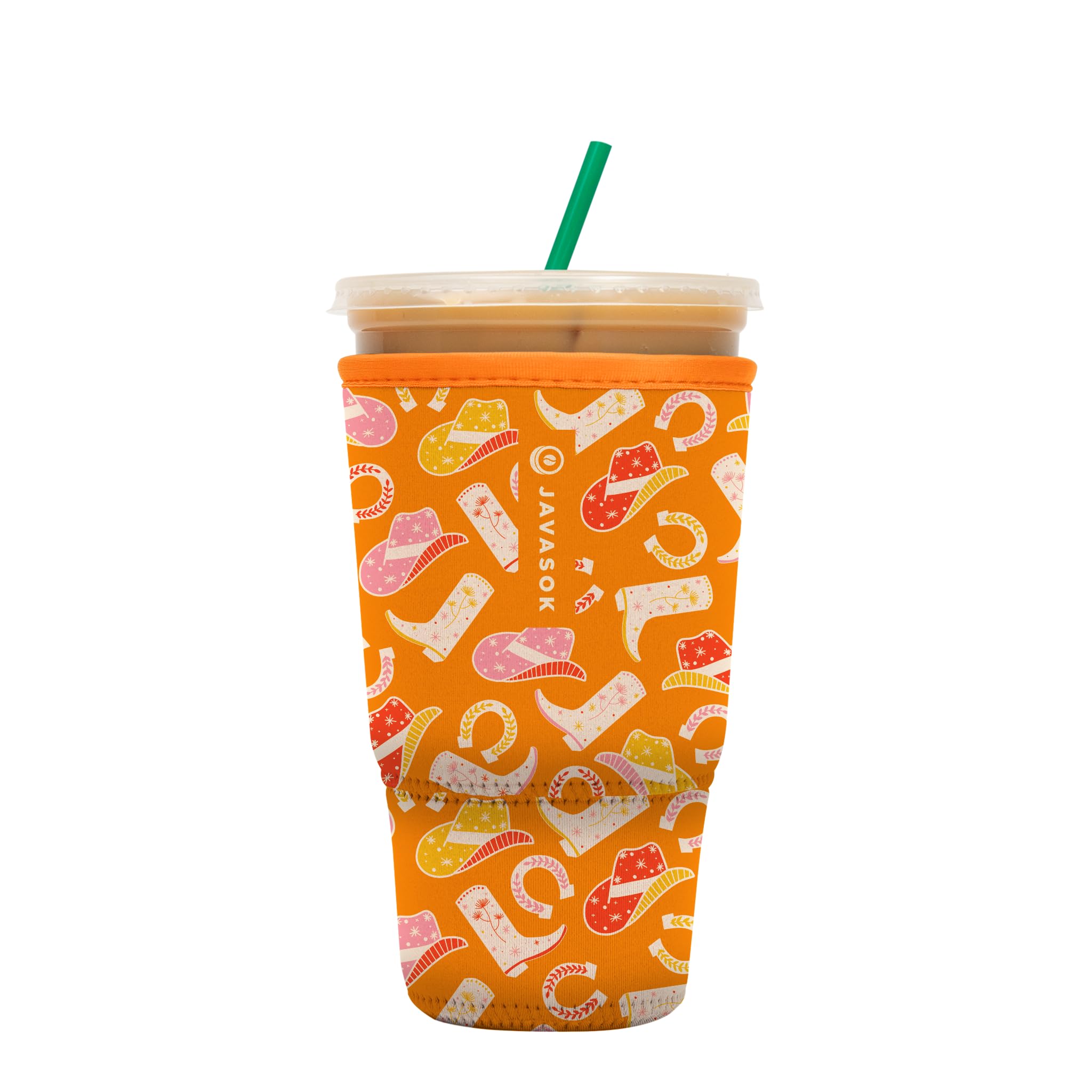 Sok It JavaSok Iced Coffee &amp; Cold Soda Insulated Neoprene Cup Sleeve (Cowgirl Couture, XLarge: 38-42oz)