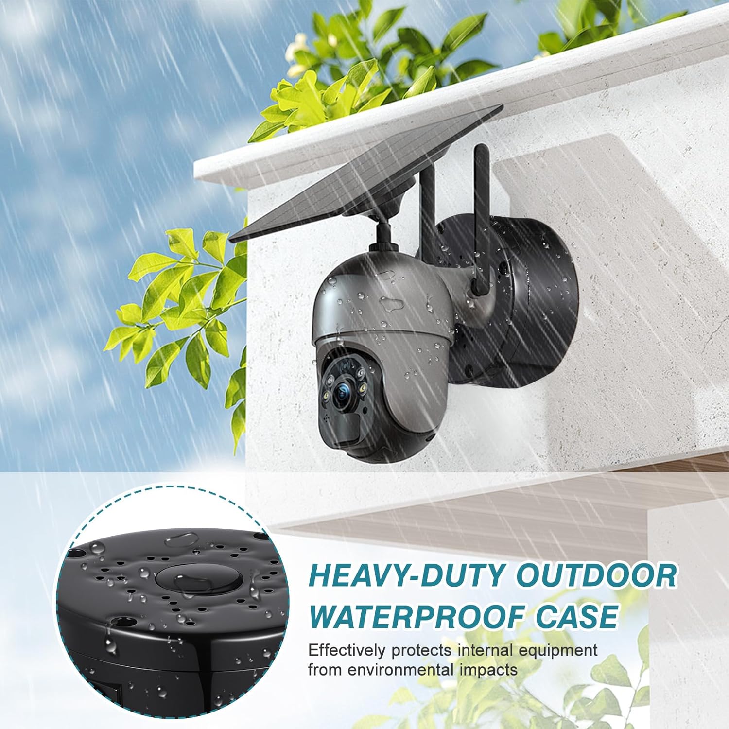 Cabilock Outdoor Junction Box Waterproof Electrical Box with Spacious Interior Cable Protector for Security Camera Wiring Weatherproof Wire Cover for Outdoor Cord Management 4.80X4.80X2.08In