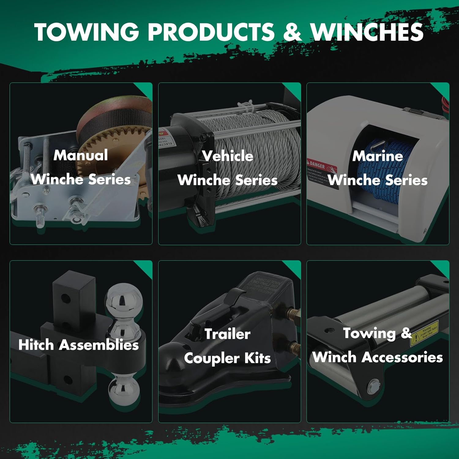 SCITOO 4pcs Ratchet with Handle for Tow Dolly Car Hauler Flat Bed 2in Ratchet Strap Tie Down