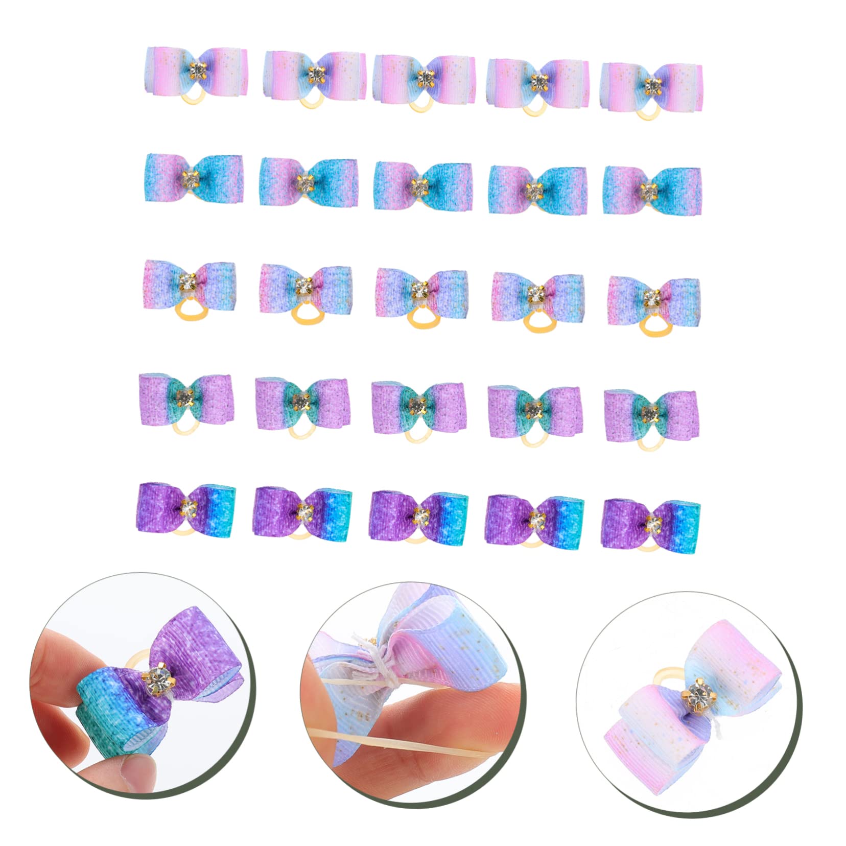 Toddmomy 125 Piezas Flor de Cabeza de Mascota pequeños Lazos para el Pelo de Cintas de Pelo de Perros Accesorios decoración para Mascotas Arcos de Lazo de Pelo de