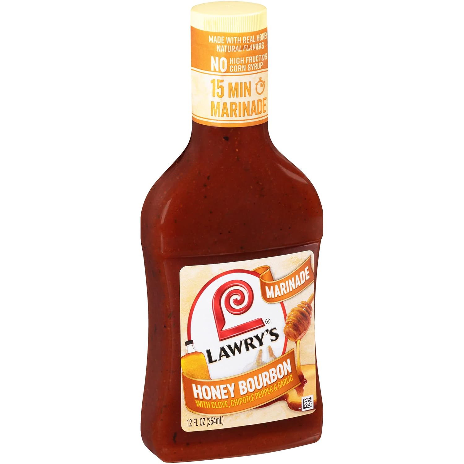 Lawry's Honey Bourbon Marinade with Clove, Chipotle & Garlic - 12 fl oz Pack of 6 | Quick Sweet-Spicy Grill Flavor