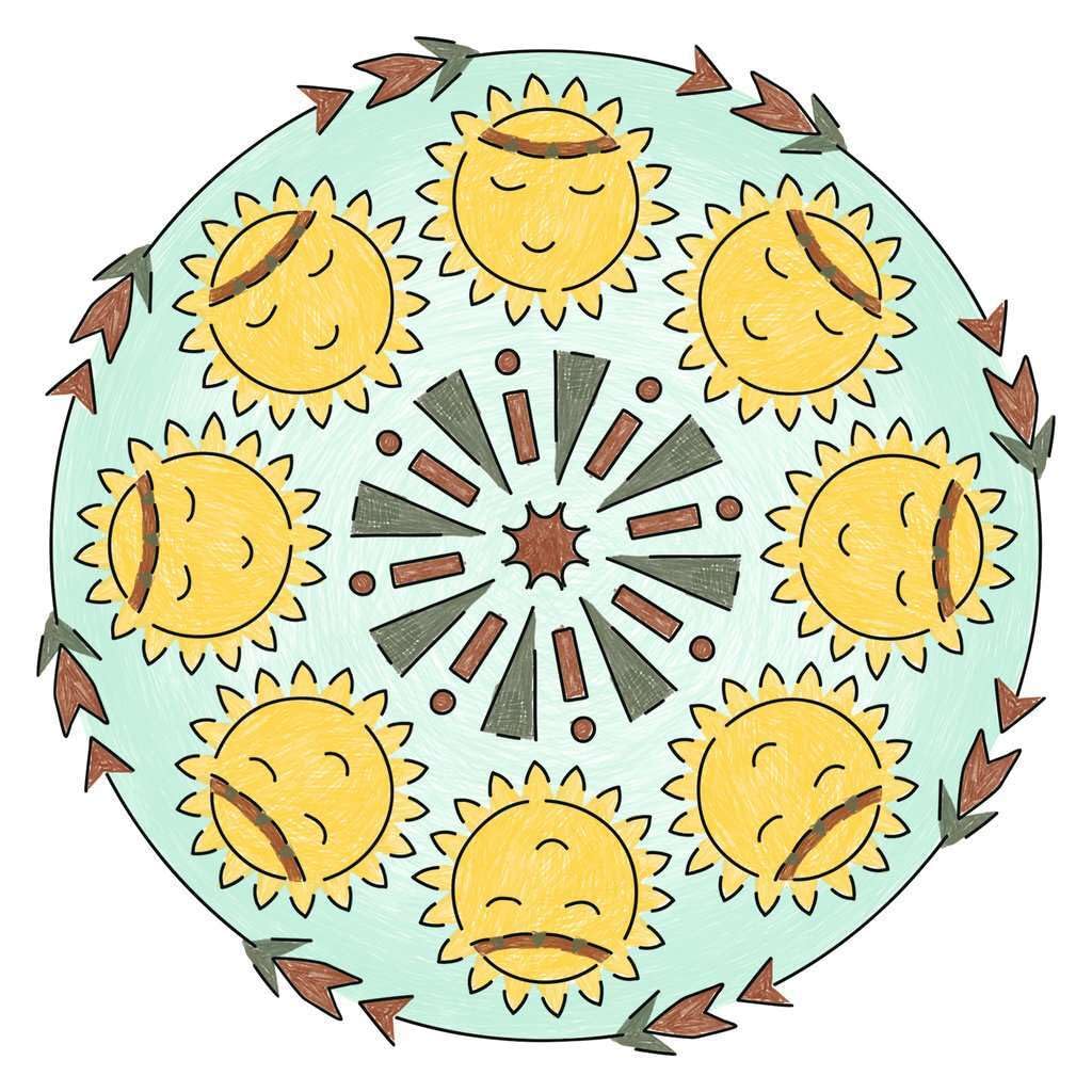 Ravensburger - Mandala Designer Midi, Boho Style Disegnare 6+ Anni, 200191