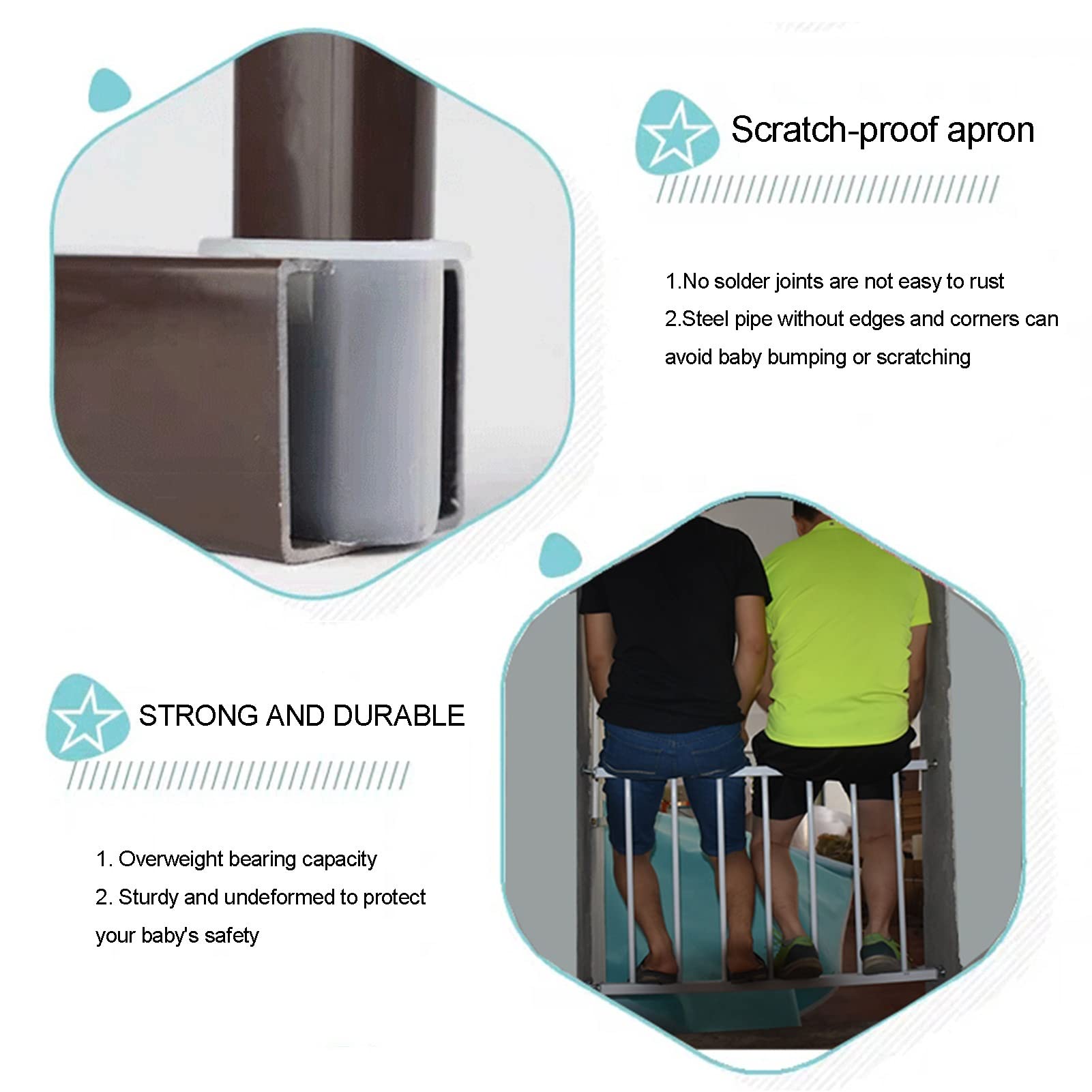 Barras de seguridad para ventanas, tiras antirrobo, protección para balcón, protección interior, tamaños personalizados (color: altura 40 cm, longitud 80 cm), mejora la seguridad del hogar