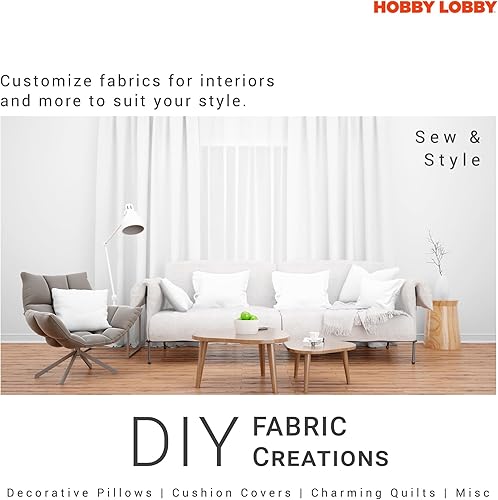 Miniatura 5 de Hobby Lobby Tela de lona de pato blanco (1 yarda), tela precortada ligera para coser ropa, artículos para el hogar y otros accesorios