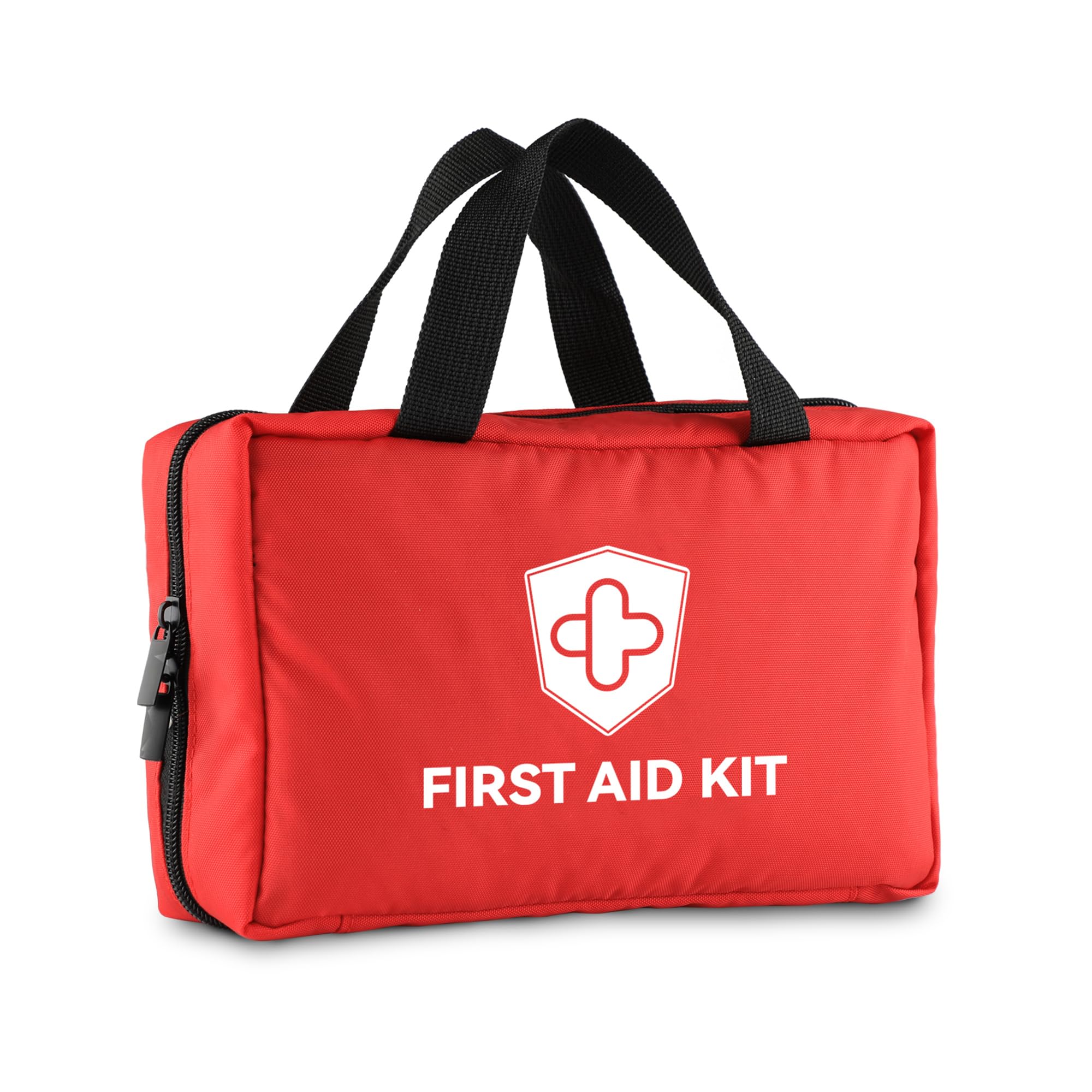 First Aid Kit - Trauma Kit with Essential Emergency Medical Supplies, Waterproof Travel First Aid Kit, Simple and Portable Emergency Kit for Home, Dorm, Outdoor, Car (Bright red)