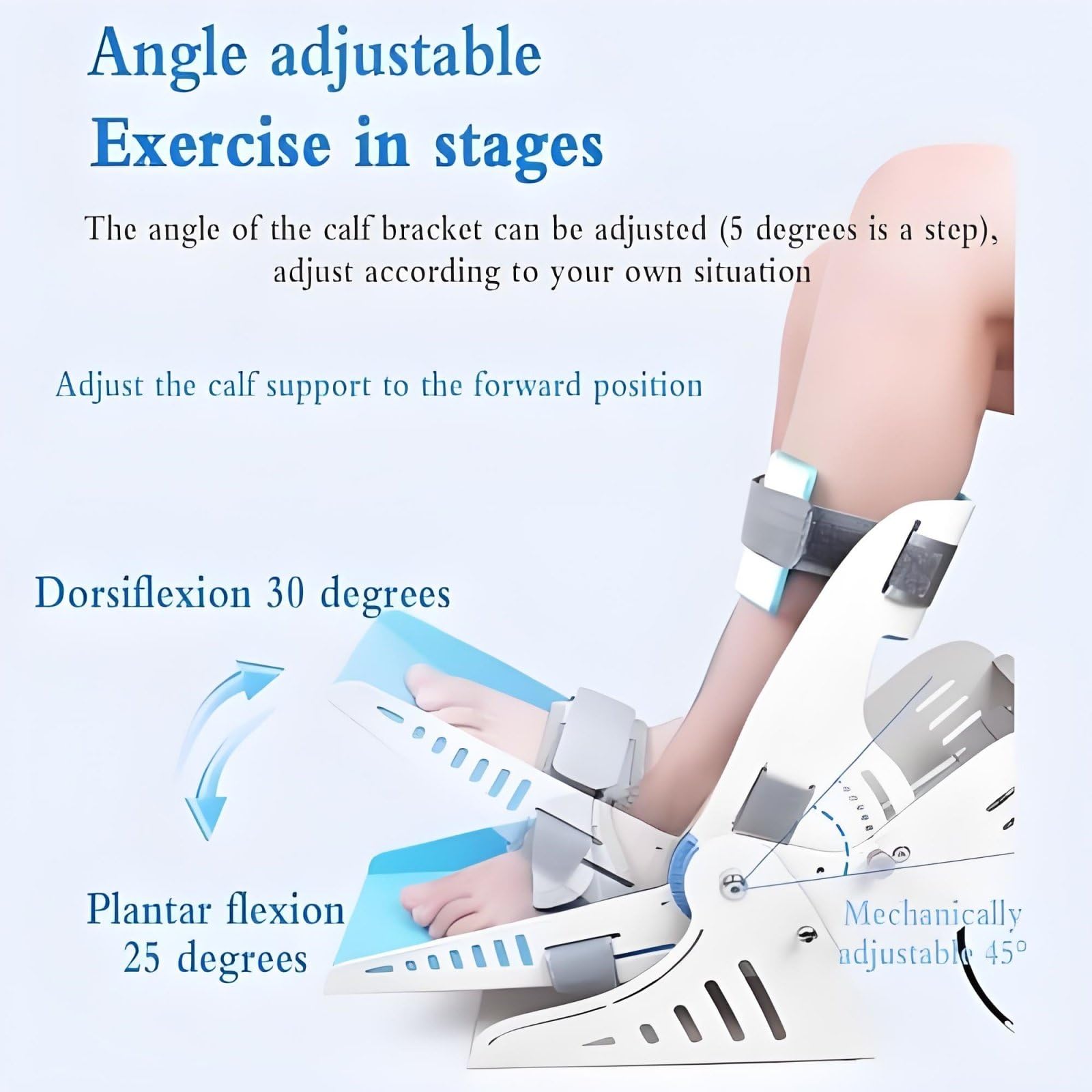 Entrenador de tobillo eléctrico, equipo de rehabilitación de tobillo, entrenamiento de ajuste de 9 velocidades, adecuado para personas con rigidez de ligamentos después de un accidente cerebrovascular