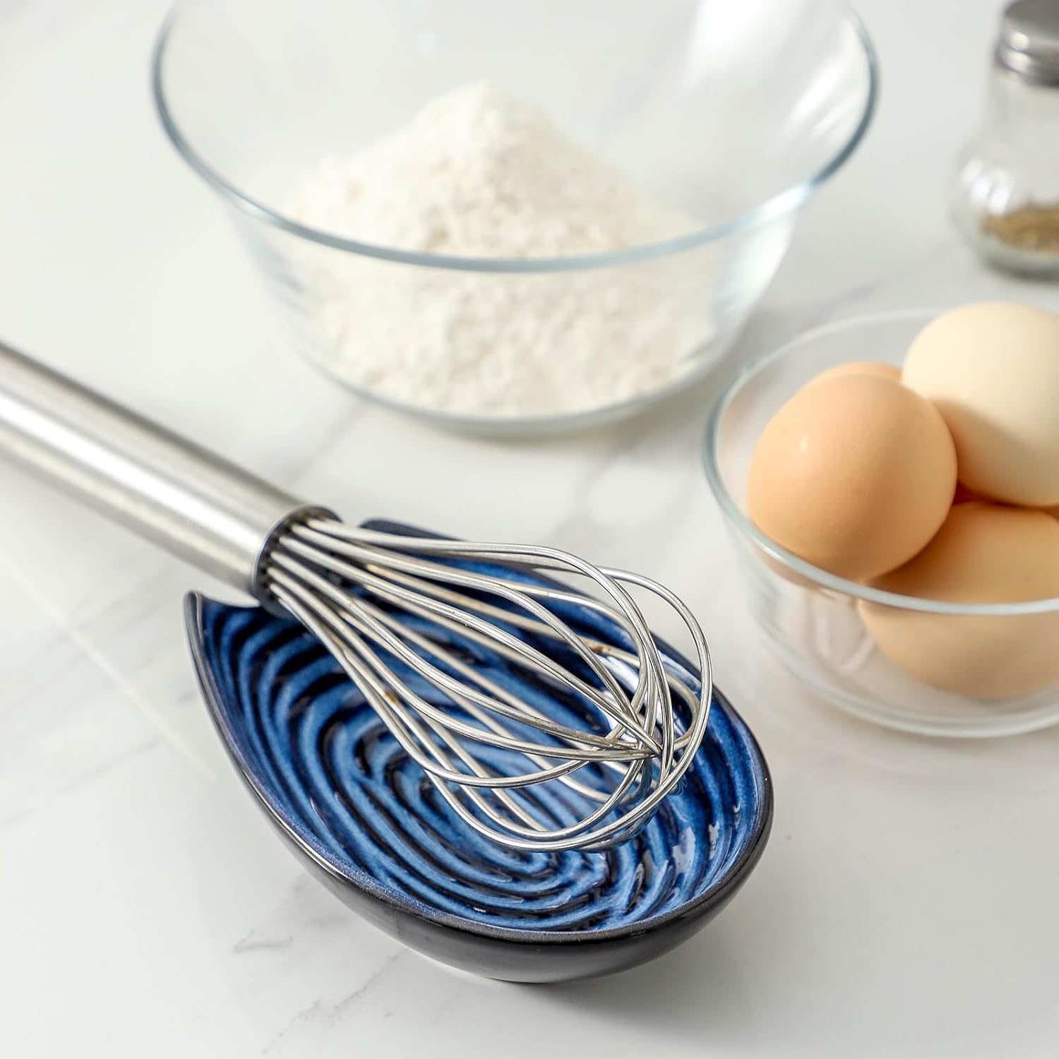 Ceramic Spoon Rest for Stove Top, 5.7 In Spoon Holder for Kitchen Counter