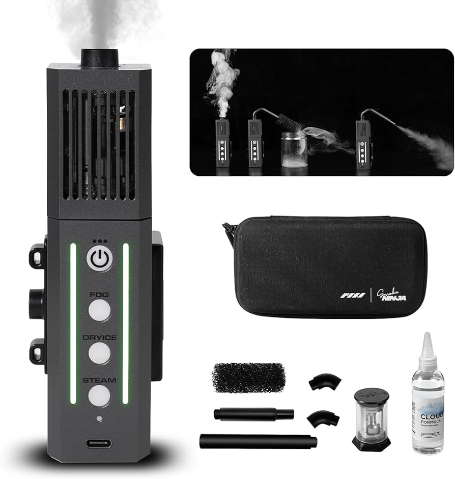 SmokeNINJA スモークニンジャ 小型フォグマシン 小型スモークマシン Amazon.co.jp: SmokeNINJA ポケットサイズ スモークマシン