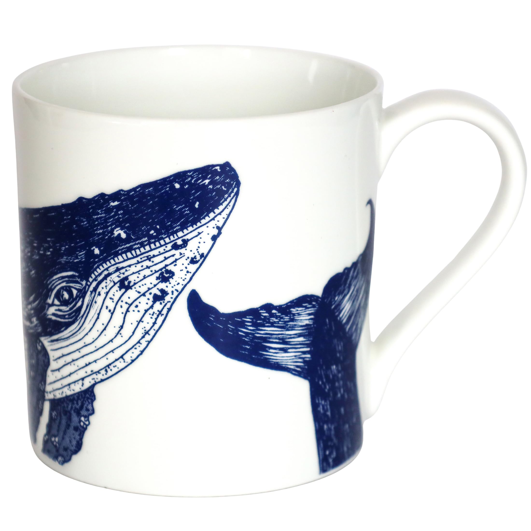 Cream Cornwall Bone China Mug - Whale - 375 ml | Premium Tea & Coffee Mug