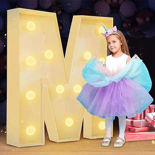 GENNIZZ Números de marquesina de 4 pies, números iluminados de marquesina para decoraciones de cumpleaños de primer y 21, letras iluminadas de