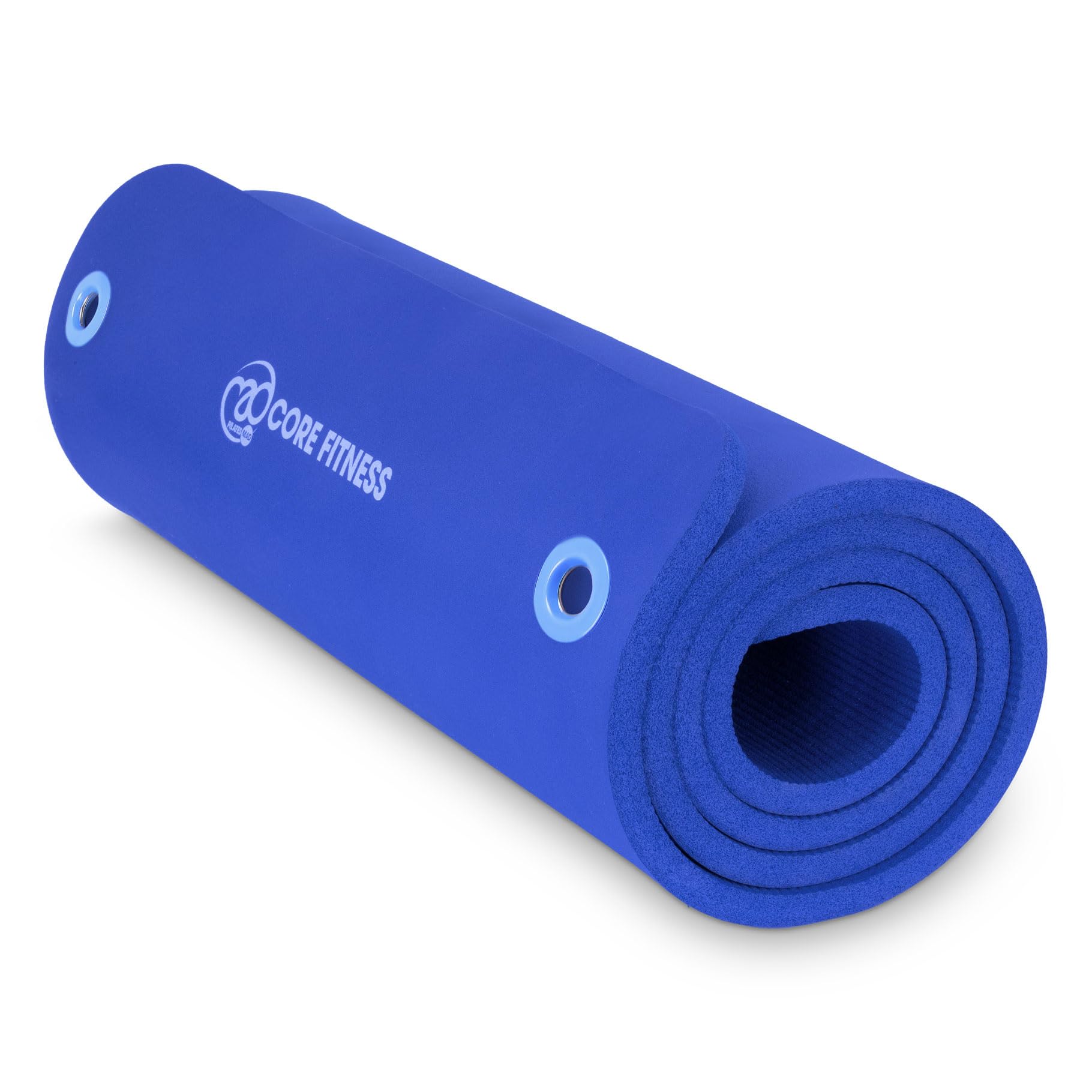 Fitness-Mad Core Fitness Plus Mata z oczkami - Niebieska, 15 mm