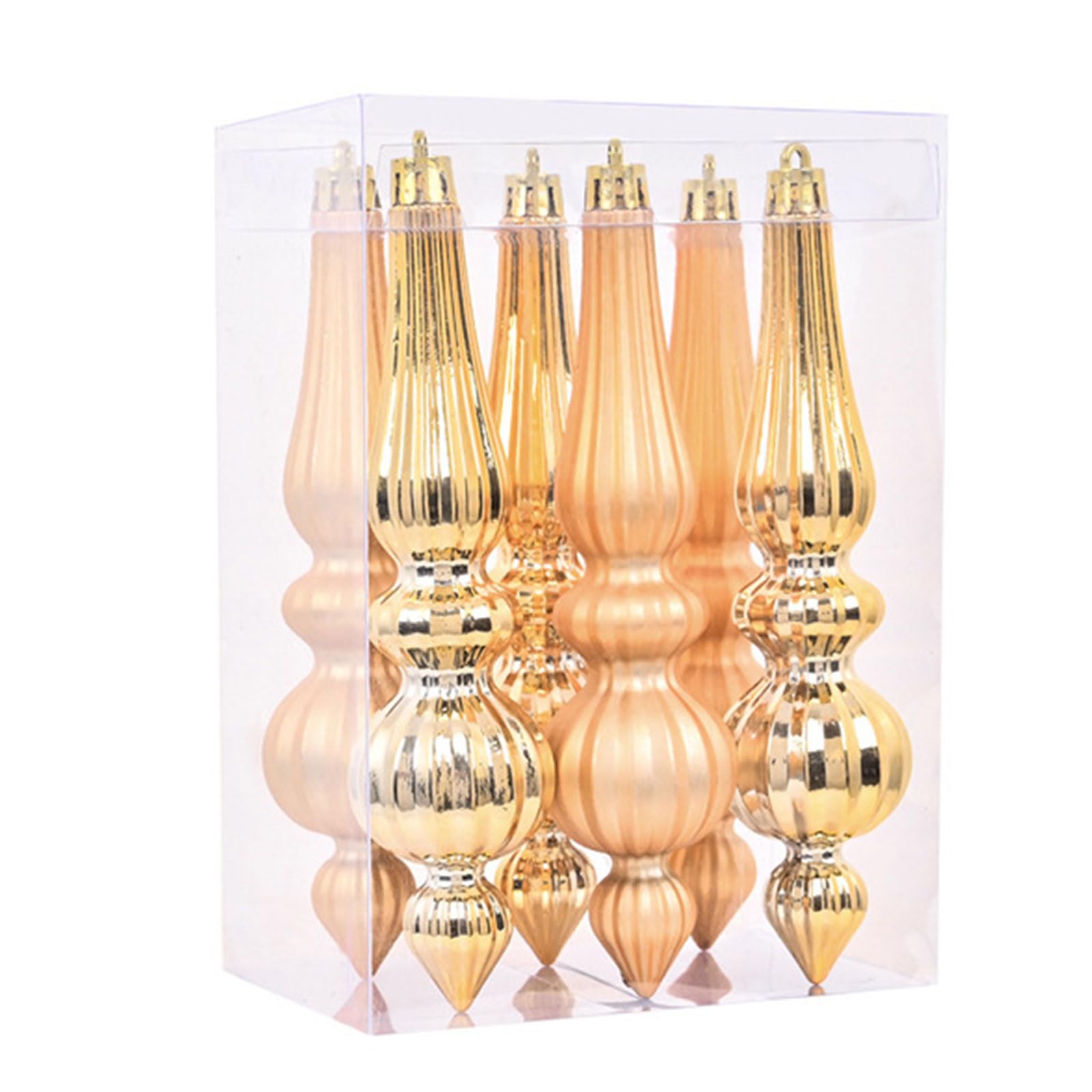 Xjdzineq 6Pcs Metallic Christmas Ball Ornament Shatterproof Decorative Baubles Tree Decorations for Wreath Door Wall Unbreakable Hanging Decoration