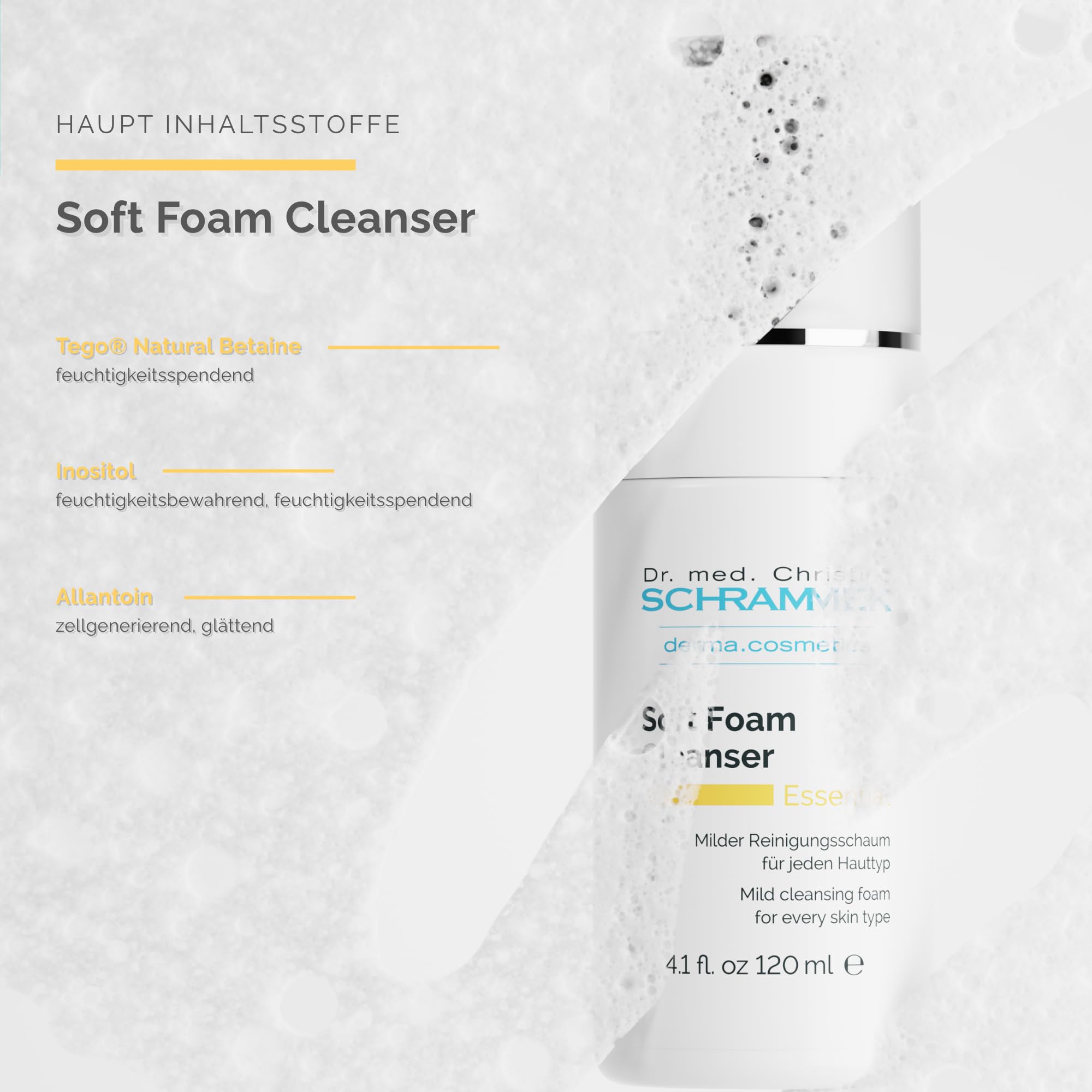 Soft Foam Cleanser (4.1 fl oz), Gentle Daily Cleanser for All Skin Types, Creamy Moisturizing Foam - Image 2