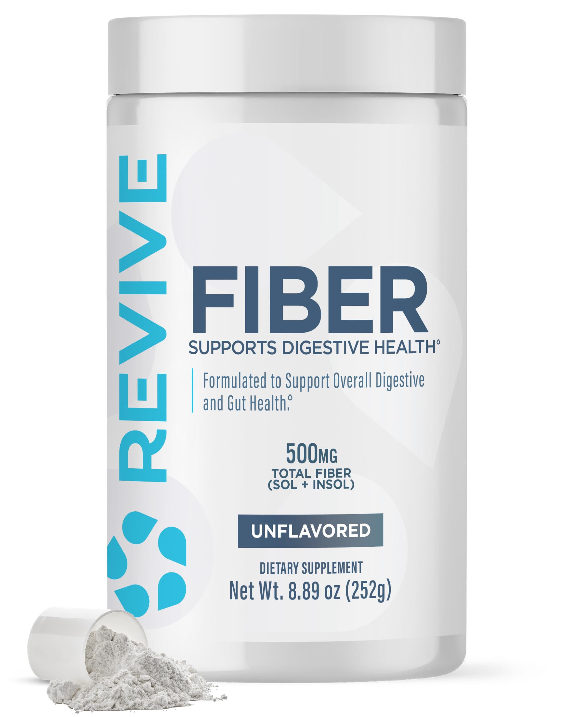 MD Fiber - Digestive Health, Fiber, Psyllium Husk, Oat Flour - 30 Servings (Unflavored)