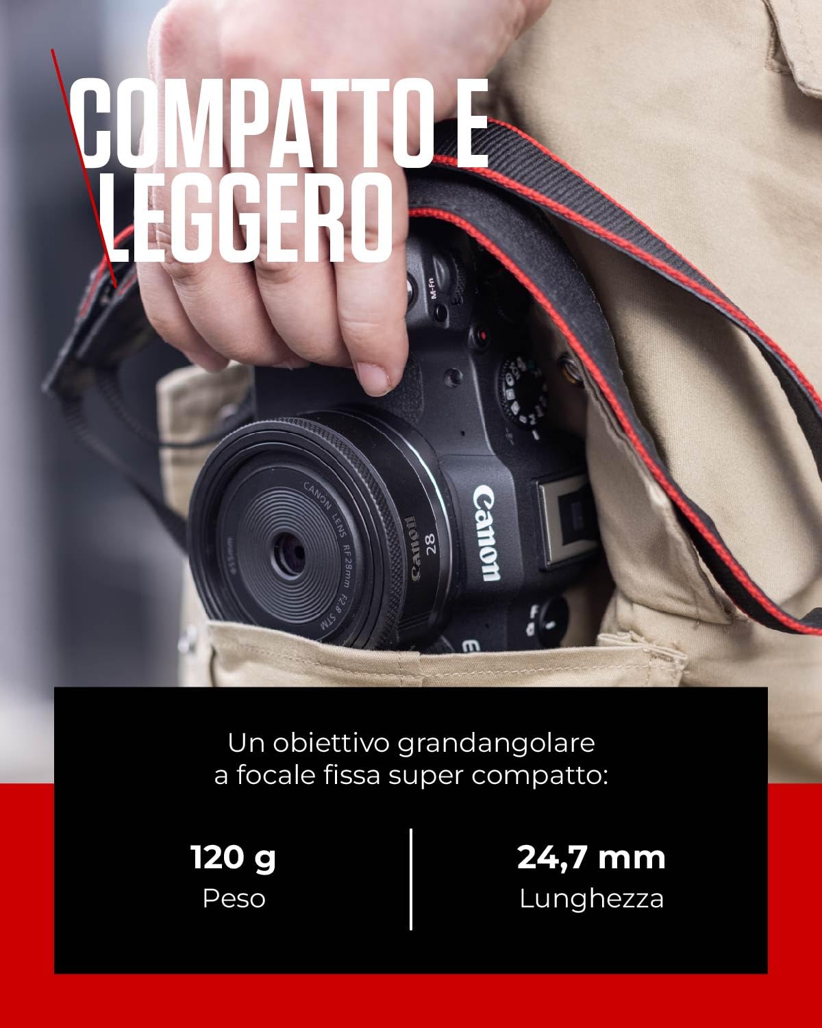 Canon Szerokokątny obiektyw RF 28 mm F2.8 STM z powłoką Super Spectra (czarny)