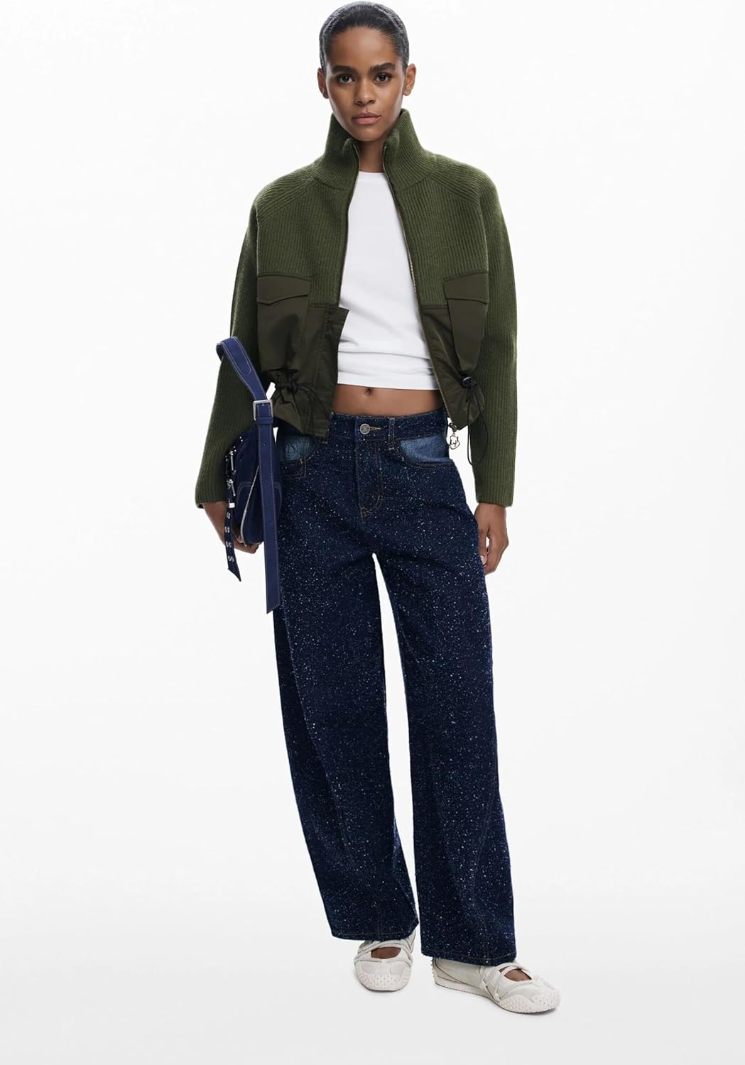 Desigual Women's Tropical Stamps Sweater