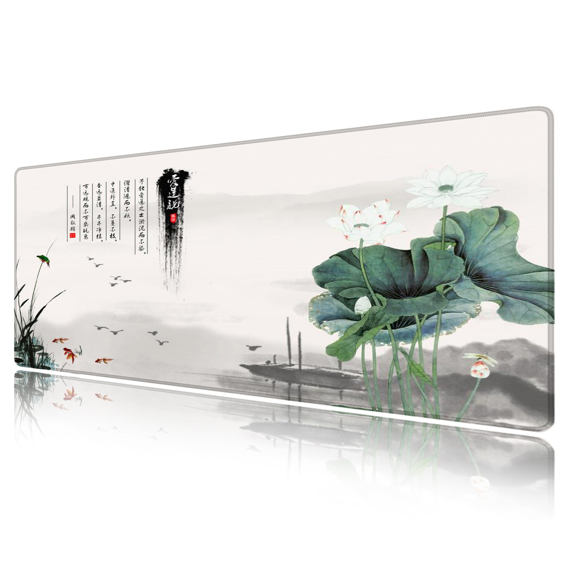 LL-COEUR Gaming Mouse Mat Grand Juego Mousepad Antideslizante Alfombrilla de Ratón Escritorio 900 x 400 x 3 mm (Loto)
