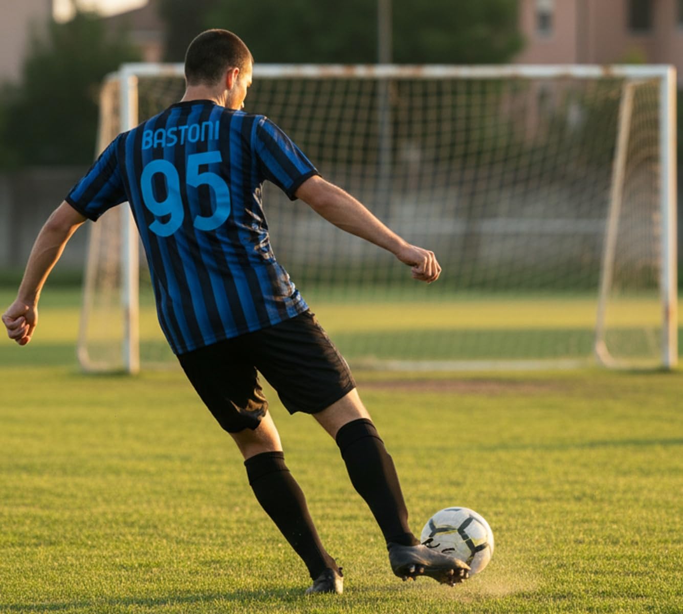 Generico Maglia Calcio Bastoni 95 Neroazzurra Replica Stadio Autorizzata Regalo per Tifosi Taglie da Bambino e Adulto