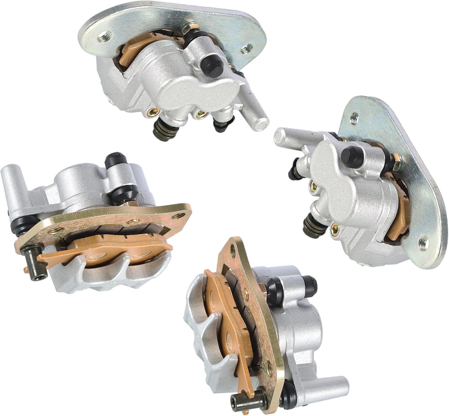 Front and Rear Brake Calipers Replacement for Yamaha Rhino 700 YXR700 2008-2013 Replacement for 5B4-2580T-01-00