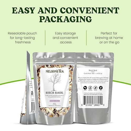 Miniatura 4 de Nelson's Tea - Corteza de abedul, (Betula alba), cortado y tamizado - 1 oz.