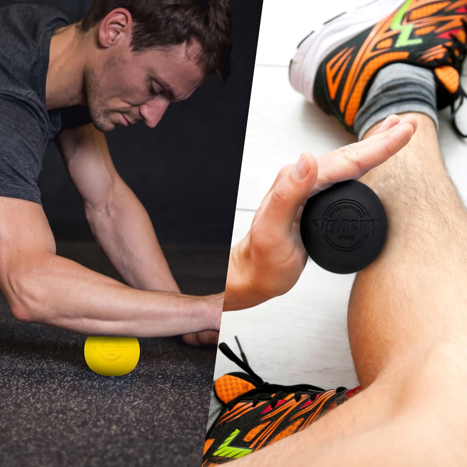 Buy Velocity Massage Lacrosse Ball for Muscle Knots, Myofascial Release